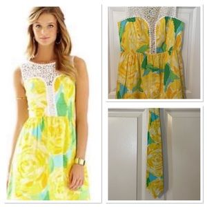 Lilly Pulitzer Mens Tie and matching yellow first Impressions Raegan dress